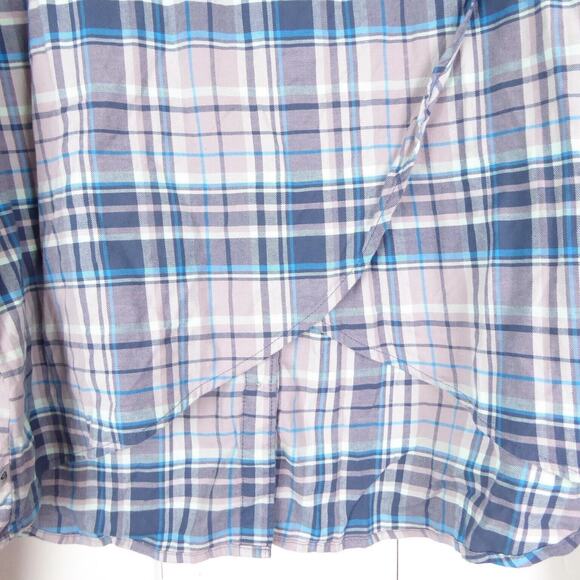 Mountain Hardwear Shirt Womens SZ L Flannel Button Up Long Sleeve Lightweight - Picture 10 of 12